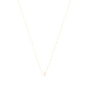 GEMOLIO Gold/Diamond 14kt Gold Diamond Petite Heart Necklace